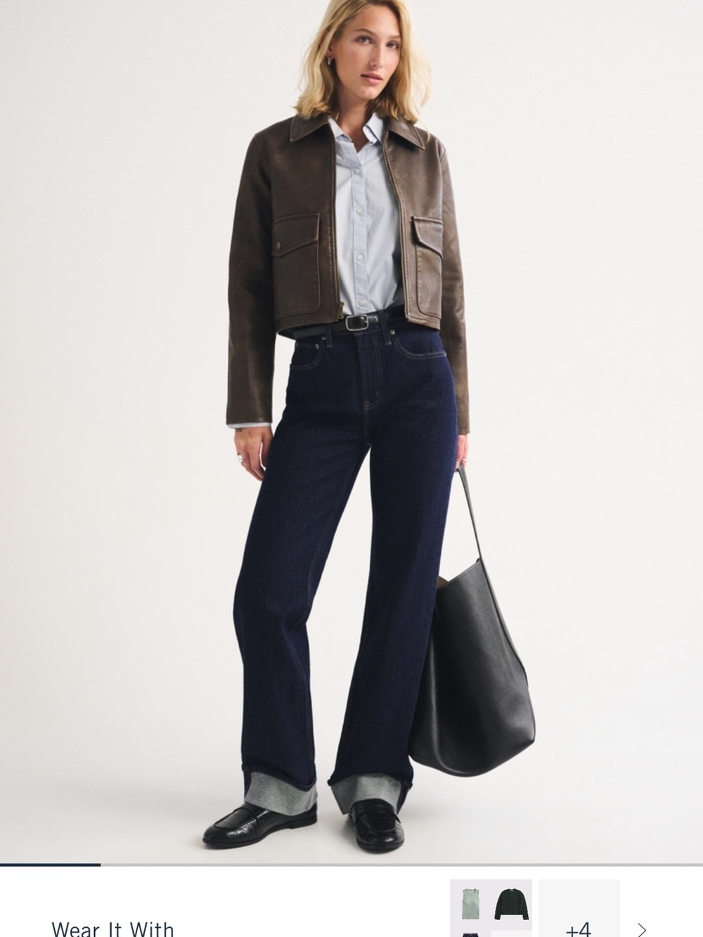 Abercrombie High Rise 90’s Relaxed Cuffed Hem Jean